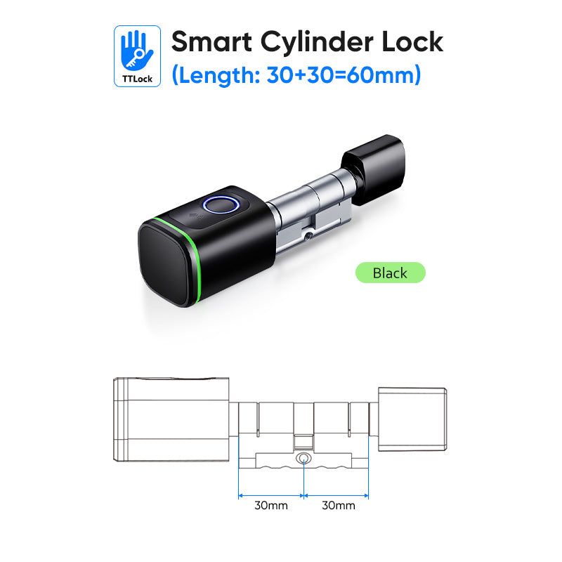 S1F-New Adjustable Replacement Fingerprint Electronic Door lock FRID Card Keyless Smart Cylinder Lock TTlock App Remote Control
