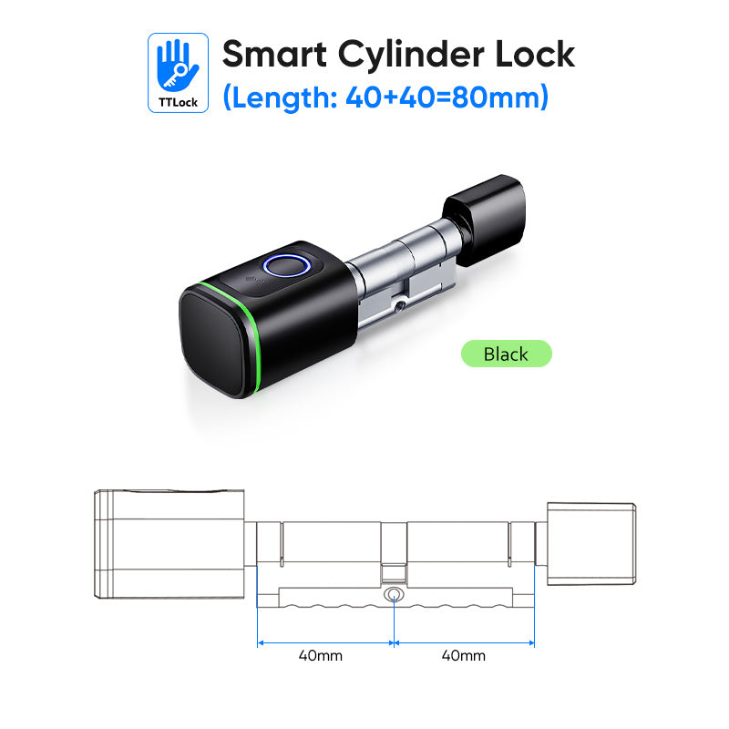S1F-New Adjustable Replacement Fingerprint Electronic Door lock FRID Card Keyless Smart Cylinder Lock TTlock App Remote Control