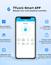 S1P-Adjustable TTLock APP Cylinder Smart Door Lock Password Digital RFID Card Mechanical Key for Home Apartment