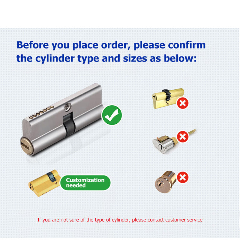 S1P-Adjustable TTLock APP Cylinder Smart Door Lock Password Digital RFID Card Mechanical Key for Home Apartment