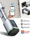 S1F-Tuya App Cylinder Electronic Smart Door Lock with Fingerprint FRID Card Mechanical Key Unlock