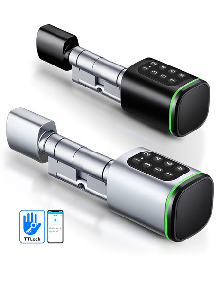 S1P-Adjustable TTLock APP Cylinder Smart Door Lock Password Digital RFID Card Mechanical Key for Home Apartment