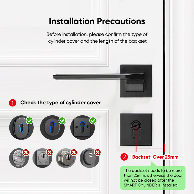 S1F-New Adjustable Replacement Fingerprint Electronic Door lock FRID Card Keyless Smart Cylinder Lock TTlock App Remote Control