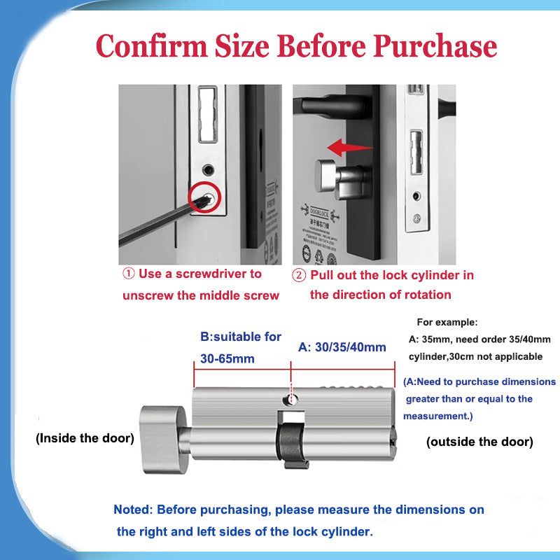 S1F-New Adjustable Replacement Fingerprint Electronic Door lock FRID Card Keyless Smart Cylinder Lock TTlock App Remote Control