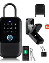 K5-Smart Lock Box,Wireless Smart Key Lockbox with TUYA APP Control,Fingerprint, Manual Keys, Access Card,Passcodes Unlock, IPX5 ,Bluetooth Key Box for Home & Office & Garage