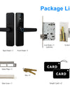 K7 Smart Biometric Fingerprint Lock Electric Door Lock,Keyless Entry Door Lock with Tuya App Control,Digital Keypad,Key,IC Card Unlock