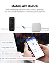 R7-Keyless Entry Electric Rim Lock TTLock App Remote Control, Biometric Fingerprint Smart Door Lock with Password/Key/IC Card Unlock