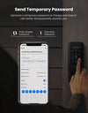 R7-Fingerprint Smart Lock with TUYA App Remote Control, Keypad Code, RFID Card, Keyless Entry,Electric Rim Lock & Gateway for Home Security