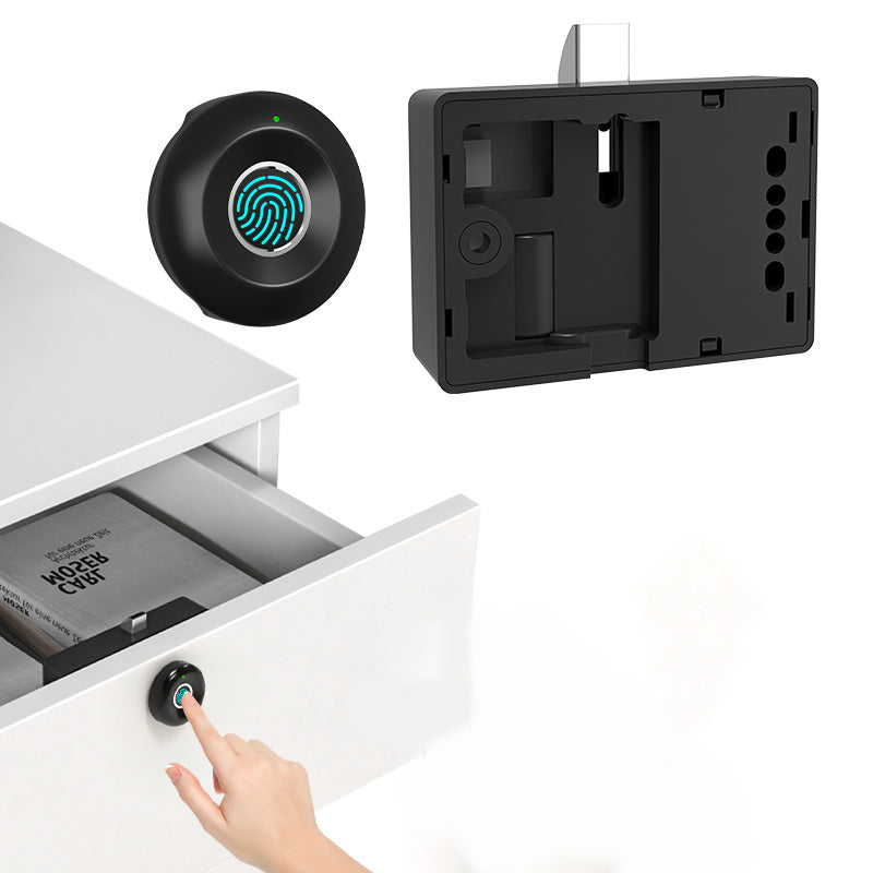 S102-Fingerprint Cabinet Lock for Home / Office,Smart Biometric Keyless Hidden File Drawer Wardrobe Lock, Anti-theft Electronic Cabinet Locks for Liquor Cabinet Locker Drawer Cupboard Desk