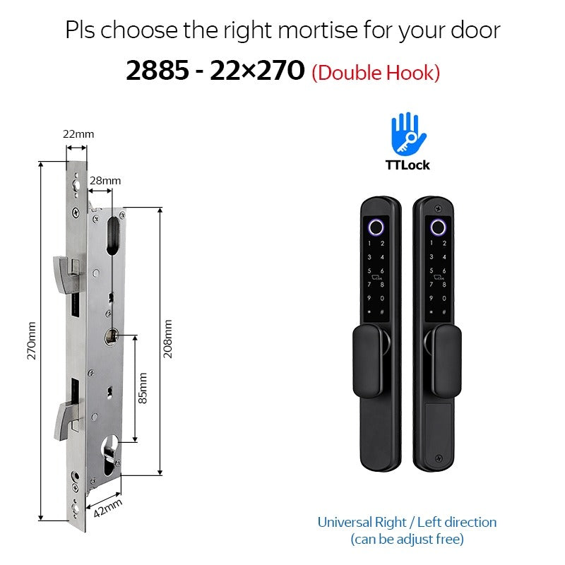 Tropernic A211 TTLOCK Smart Grill Door Lock Double Sided Fingerprint Password Unlocking Digital Aluminum Door Lock