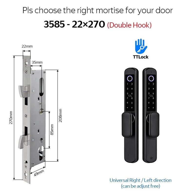 Tropernic A211 TTLOCK Smart Grill Door Lock Double Sided Fingerprint Password Unlocking Digital Aluminum Door Lock
