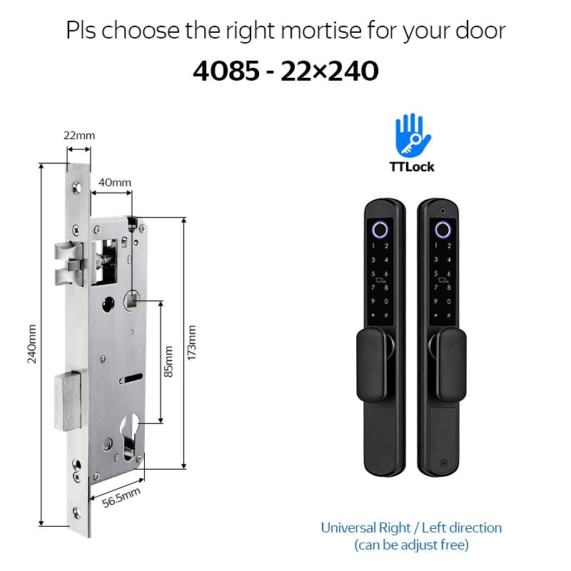 Tropernic A211 TTLOCK Smart Grill Door Lock Double Sided Fingerprint Password Unlocking Digital Aluminum Door Lock