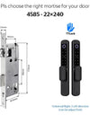 Tropernic A211 TTLOCK Smart Grill Door Lock Double Sided Fingerprint Password Unlocking Digital Aluminum Door Lock