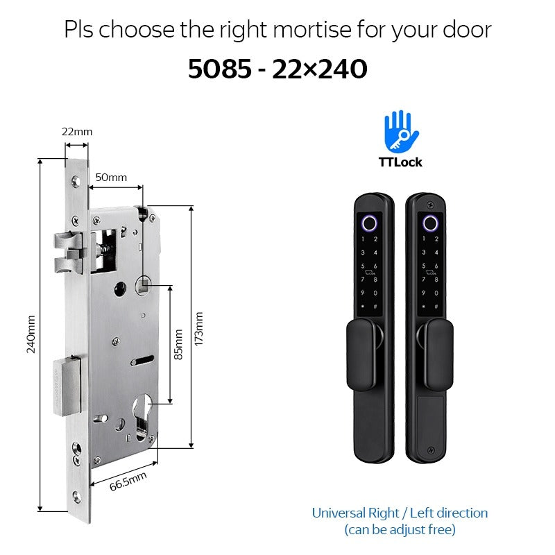 Tropernic A211 TTLOCK Smart Grill Door Lock Double Sided Fingerprint Password Unlocking Digital Aluminum Door Lock