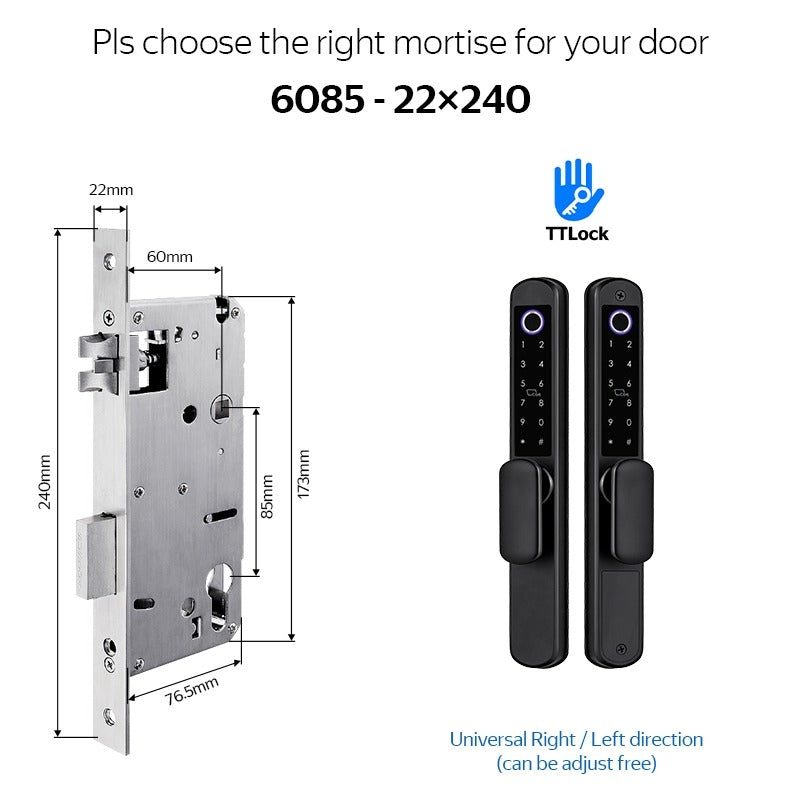 Tropernic A211 TTLOCK Smart Grill Door Lock Double Sided Fingerprint Password Unlocking Digital Aluminum Door Lock