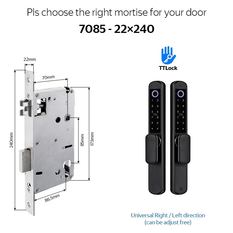 Tropernic A211 TTLOCK Smart Grill Door Lock Double Sided Fingerprint Password Unlocking Digital Aluminum Door Lock