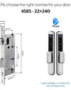 Tropernic A211 TTLOCK Smart Grill Door Lock Double Sided Fingerprint Password Unlocking Digital Aluminum Door Lock