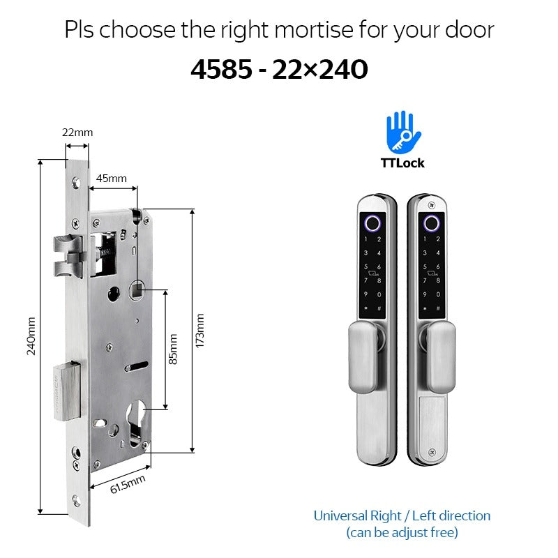 Tropernic A211 TTLOCK Smart Grill Door Lock Double Sided Fingerprint Password Unlocking Digital Aluminum Door Lock