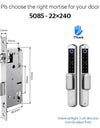 Tropernic A211 TTLOCK Smart Grill Door Lock Double Sided Fingerprint Password Unlocking Digital Aluminum Door Lock