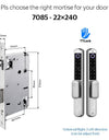 Tropernic A211 TTLOCK Smart Grill Door Lock Double Sided Fingerprint Password Unlocking Digital Aluminum Door Lock