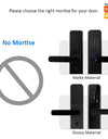 Tropernic H03 5 In 1 Tuya Smart Door Lock with Doorbell Password Digital Lock with Electronic Anti-Lock Fingreprint Kunci Pintu Rumah for Home