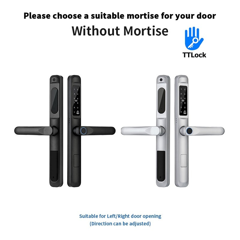 Tropernic A6 TTLOCK Smart Door Lock with Doorbell APP Remote Unlock Waterproof Sliding Door Lock Fingerprint Digital Lock Google Home Amazon Alexa