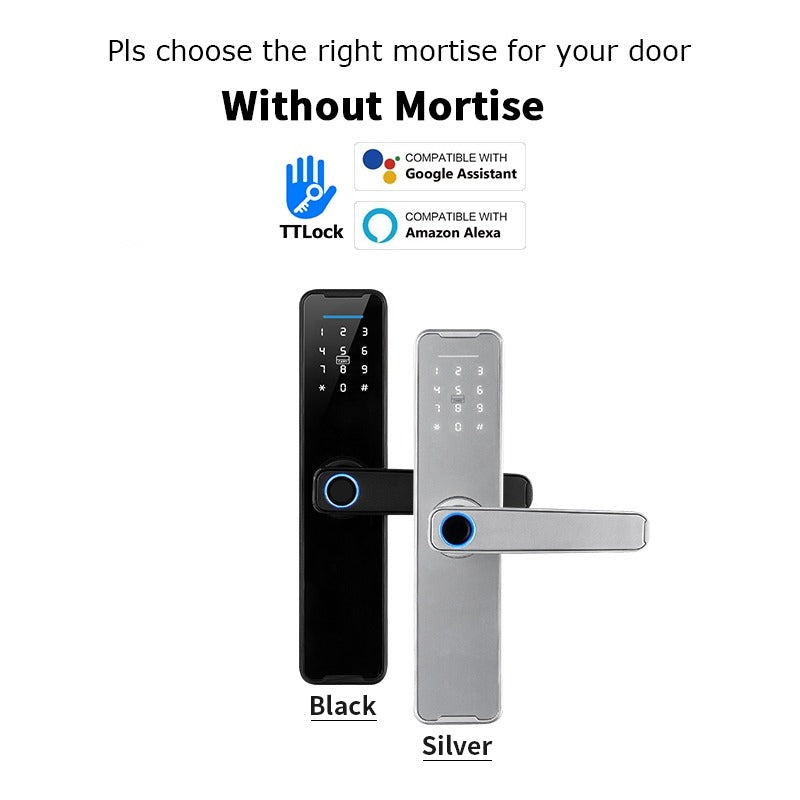 Tropernic K7 5 In 1 TTLOCK Smart Door Lock Fingerprint Lock Pintu Rumah APP Remote Unlock Password Digital Lock for Woodern Door APP Management Google Home Amazon Alexa