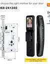 Tropernic N18 7 In 1 Tuya Smart Door Lock with HD Security Camera Video Surveillance Fully Automatic Safety Door Digital Lock with Intercom Function