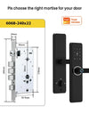 Tropernic Z13P Tuya Smart Door Lock with Doorbell Fingerprint Password Security Door Lock with Mechanical Anti-Lock 6068 Mortise
