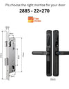 Tropernic D01 Tuya 5 in 1 Digital Door Lock with Doorbell App Remote Unlock Fingerprint Smart Door Lock for Sliding Door