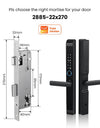 Tropernic D01 Tuya 5 in 1 Digital Door Lock with Doorbell App Remote Unlock Fingerprint Smart Door Lock for Sliding Door