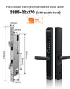Tropernic D01 Tuya 5 in 1 Digital Door Lock with Doorbell App Remote Unlock Fingerprint Smart Door Lock for Sliding Door