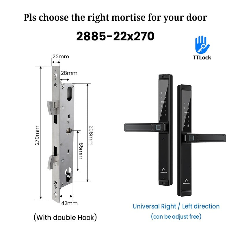 Tropernic F6 TTLOCK Double Sided Smart lock Waterproof Double Side System Grill Door Lock with Doorbell Bluetooth Smart Digital Lock