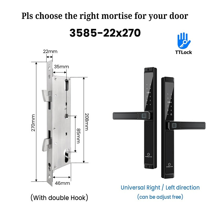 Tropernic F6 TTLOCK Double Sided Smart lock Waterproof Double Side System Grill Door Lock with Doorbell Bluetooth Smart Digital Lock