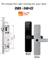 Tropernic K7 5 In 1 Tuya WiFi Smart Door Lock with Doorbell APP Remote Unlock Digital Lock Fingerprint Tombol Pintu Rumah Password Electronic Lock for Home Wooden Door