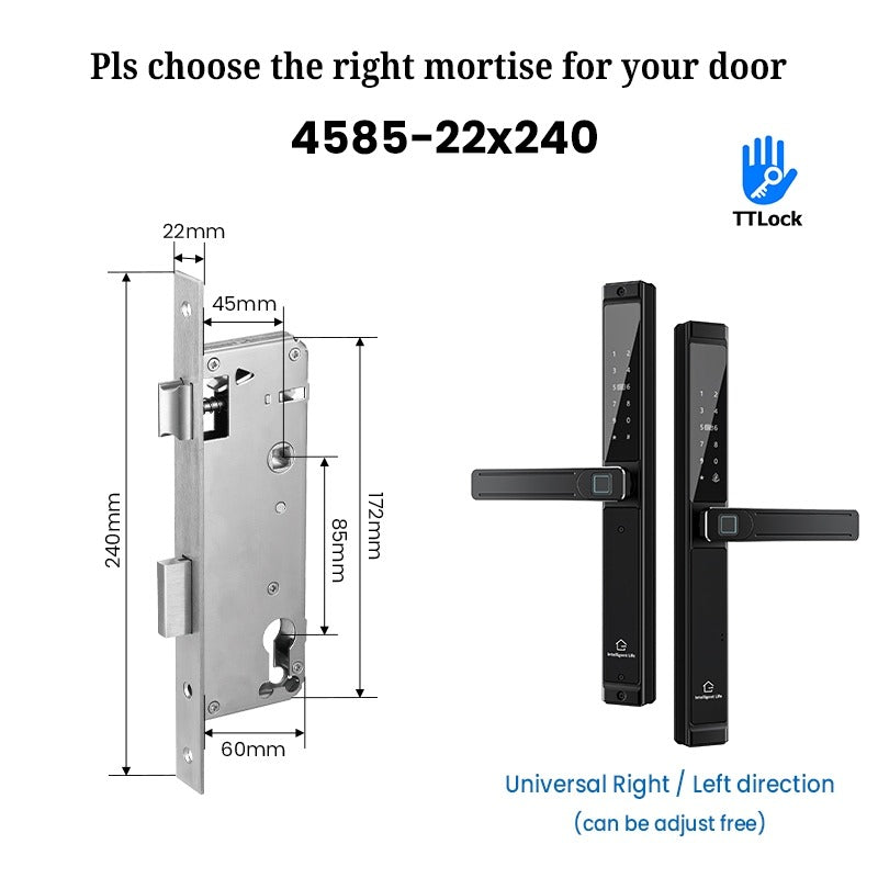 Tropernic F6 TTLOCK Double Sided Smart lock Waterproof Double Side System Grill Door Lock with Doorbell Bluetooth Smart Digital Lock