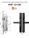 Tropernic D01 Tuya 5 in 1 Digital Door Lock with Doorbell App Remote Unlock Fingerprint Smart Door Lock for Sliding Door