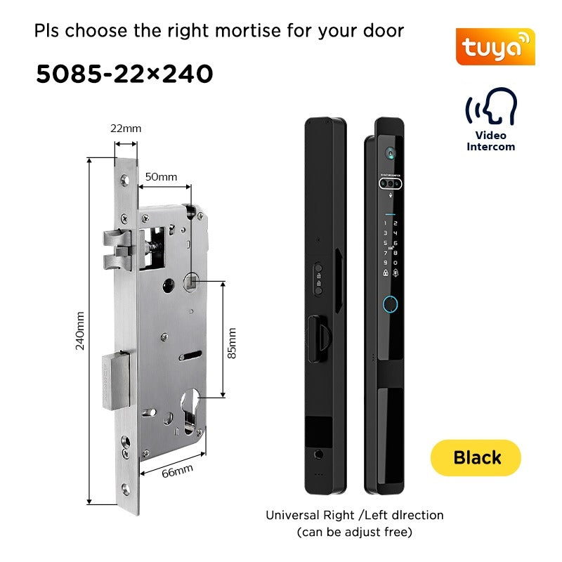 Tropernic Z1PRO Tuya Smart Door Lock with Camera 3D Face Unlock Fully Automatic Kunci Pintu Rumah Two Way Intercom Digital Sliding Door Lock for Aluminum Door