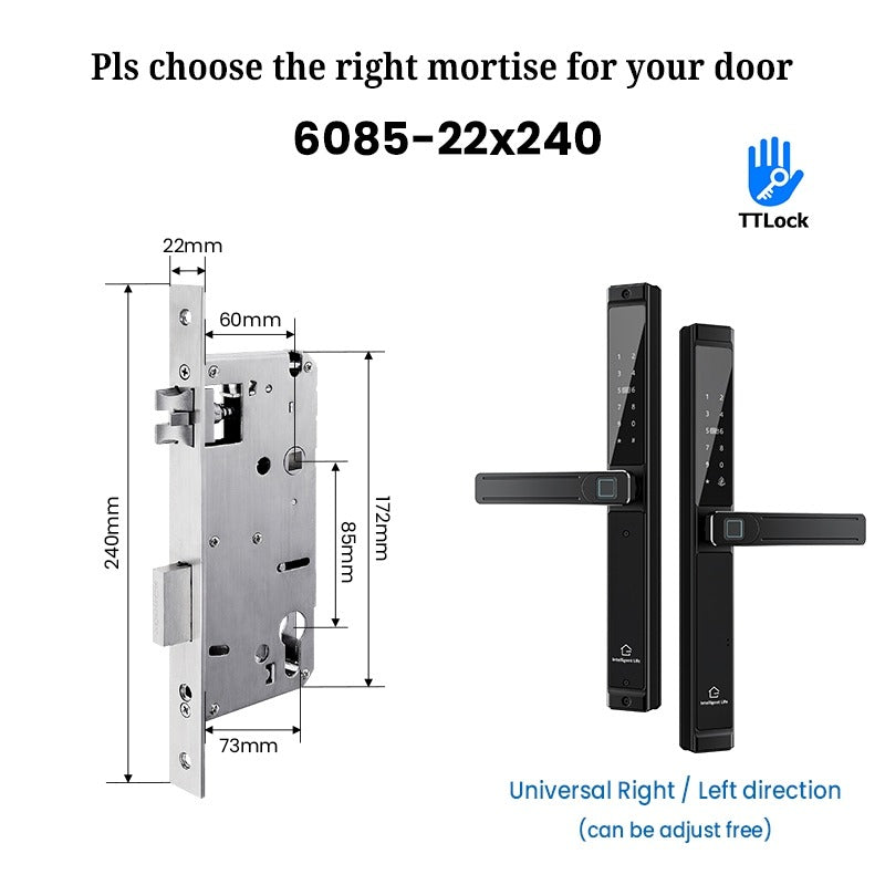 Tropernic F6 TTLOCK Double Sided Smart lock Waterproof Double Side System Grill Door Lock with Doorbell Bluetooth Smart Digital Lock
