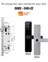 Tropernic K7 5 In 1 Tuya WiFi Smart Door Lock with Doorbell APP Remote Unlock Digital Lock Fingerprint Tombol Pintu Rumah Password Electronic Lock for Home Wooden Door