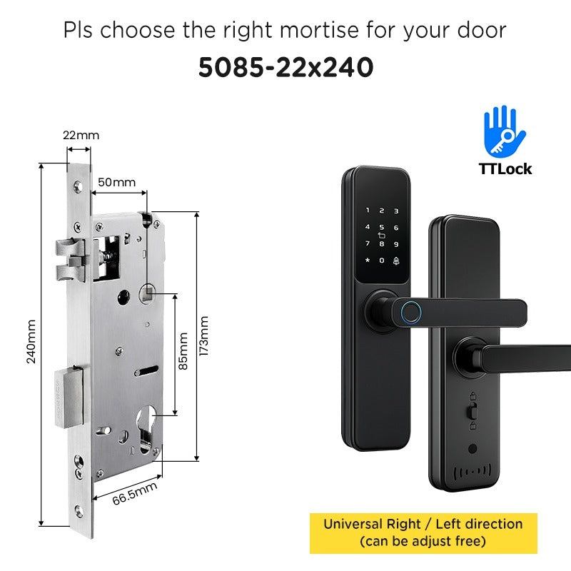 Tropernic DG01 TTLOCK Smart Door Lock with Doorbell APP Management Fingerprint Tombol Pintu Rumah Anti Theft Password Digital Lock Door Knob for Home Wooden Door