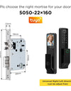 Tropernic G2-ULTRA Tuya Smart Door Lock with Video Surveillance 3D Face Palmprint Unlock Fully Automatic Digital Door Lock APP User Management Remote Unlock Fingerprint Tombol Pintu Rumah for Wooden Door