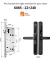 Tropernic D01 Tuya 5 in 1 Digital Door Lock with Doorbell App Remote Unlock Fingerprint Smart Door Lock for Sliding Door