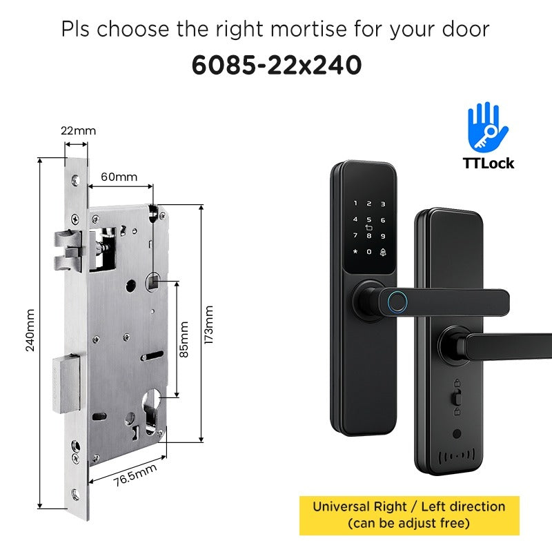 Tropernic DG01 TTLOCK Smart Door Lock with Doorbell APP Management Fingerprint Tombol Pintu Rumah Anti Theft Password Digital Lock Door Knob for Home Wooden Door