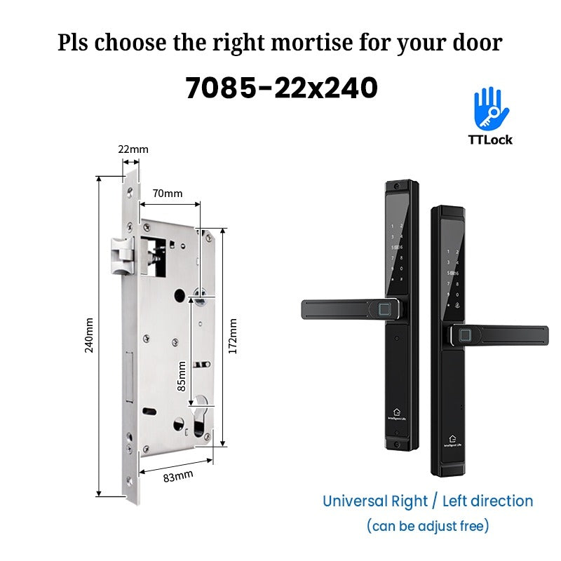 Tropernic F6 TTLOCK Double Sided Smart lock Waterproof Double Side System Grill Door Lock with Doorbell Bluetooth Smart Digital Lock