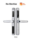 Tropernic A6 5 In 1 Tuya Smart Door Lock with Doorbell Function Waterproof Fingerprint Sliding Door Lock Zinc Alloy Electronic Lock Digital Password Lock For Aluminum Door