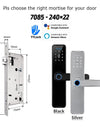 Tropernic K7 5 In 1 TTLOCK Smart Door Lock Fingerprint Lock Pintu Rumah APP Remote Unlock Password Digital Lock for Woodern Door APP Management Google Home Amazon Alexa