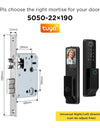 Tropernic G2-ULTRA Tuya Smart Door Lock with Video Surveillance 3D Face Palmprint Unlock Fully Automatic Digital Door Lock APP User Management Remote Unlock Fingerprint Tombol Pintu Rumah for Wooden Door