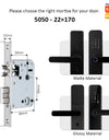 Tropernic H03 5 In 1 Tuya Smart Door Lock with Doorbell Password Digital Lock with Electronic Anti-Lock Fingreprint Kunci Pintu Rumah for Home