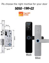 Tropernic K7 5 In 1 Tuya WiFi Smart Door Lock with Doorbell APP Remote Unlock Digital Lock Fingerprint Tombol Pintu Rumah Password Electronic Lock for Home Wooden Door